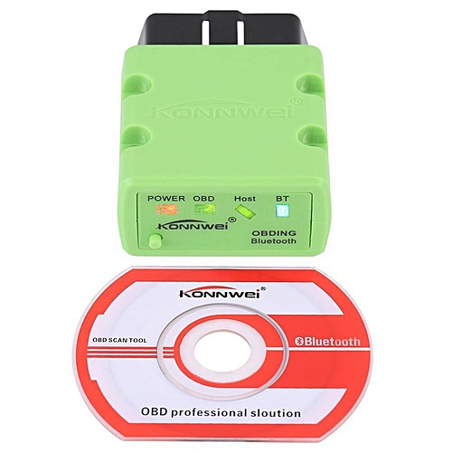 Konnwei Car Scanner Diagnostic Tool Fault Detection KW902 OBDII Bluetooth 3.0 For Android Green LBQ