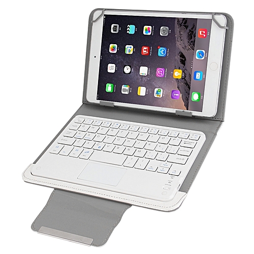 Sunsky Universal Detachable Magnetic Bluetooth Touchpad Keyboard Leather Case With Holder For 10.1 Inch ISO & Android & Windows Tablet PC(White)