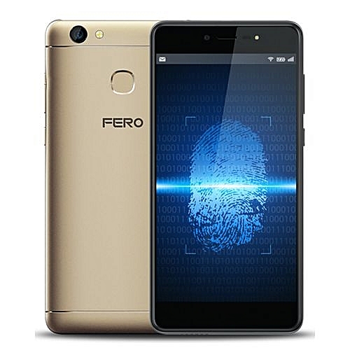 Fero Pace 2 Lite 5.5-Inch (1GB, 16GB ROM) Android 7.0, 13MP + 13MP  Smartphone- Gold