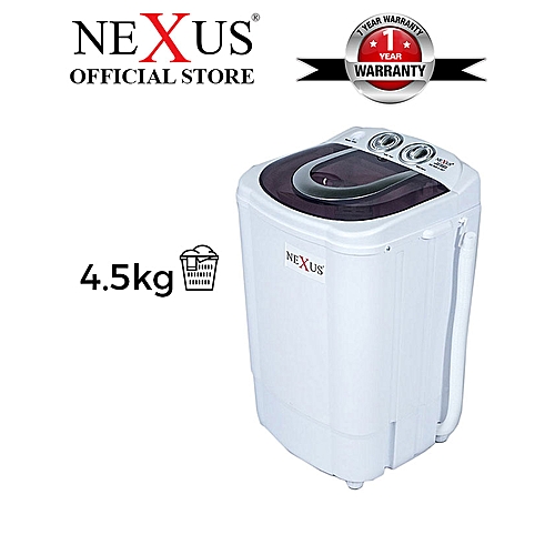 Nexus 4.5kg Single Tub Washing Machine (NX-WM-4SASR)