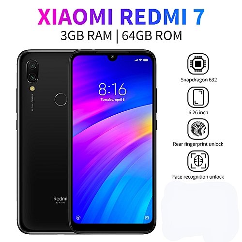 Xiaomi Redmi 7 Smartphone Global Version Android 6.2'' Dual Rear Camera 3G RAM +64G ROM Octa Core 4G Phone