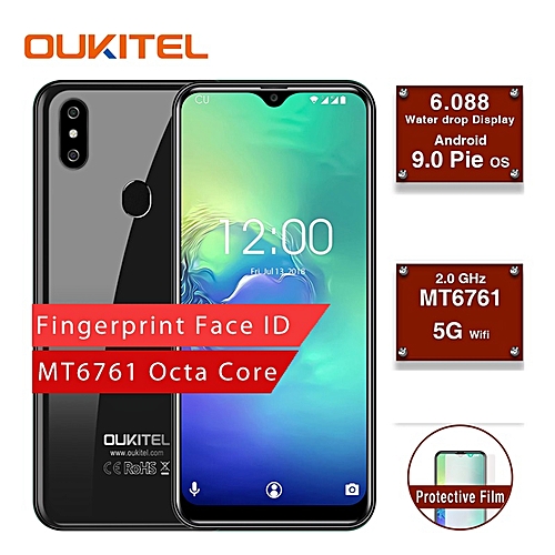 Oukitel OUKITEL C15 Pro Android 9.0 Mobile Phone MT6761 Fingerprint Face ID 4G LTE Smartphone Waterdrop Screen 2+16GB Capacity