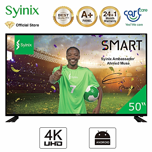 Syinix 50" Inch Android 4K UHD Smart LED TV - 50A710U