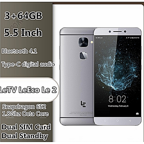 Letv LeTV LeEco Le 2 X520 5.5'' (3GB+64GB ROM) Snapdragon 652 1.8GHz Octa Core 4G Smartphone