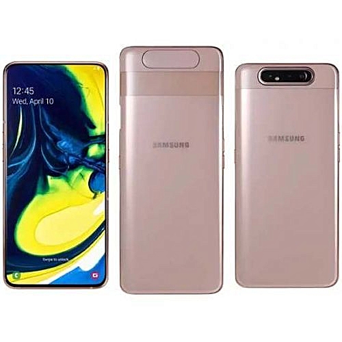 Samsung Galaxy A80 6.7" Dual Sim, 128GB ROM 8GB RAM Camera 48.0 MP + 8.0 MP + HQVGA 3,700mAh 4G LTE - Angel Gold