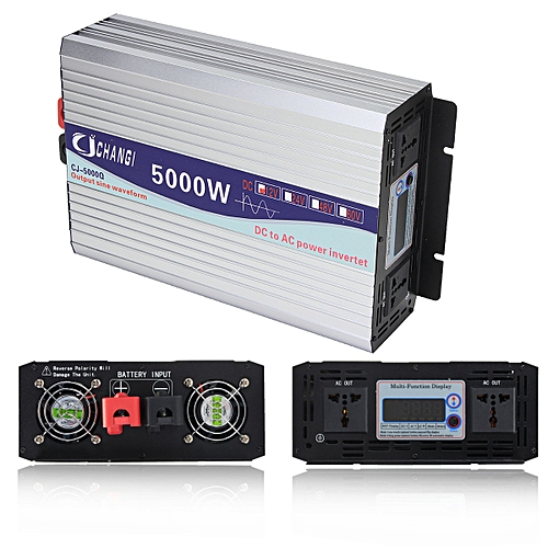 Generic 5000W 1000W Power Inverter Pure Sine Wave 12V 24V 220V Converter + LCD Display