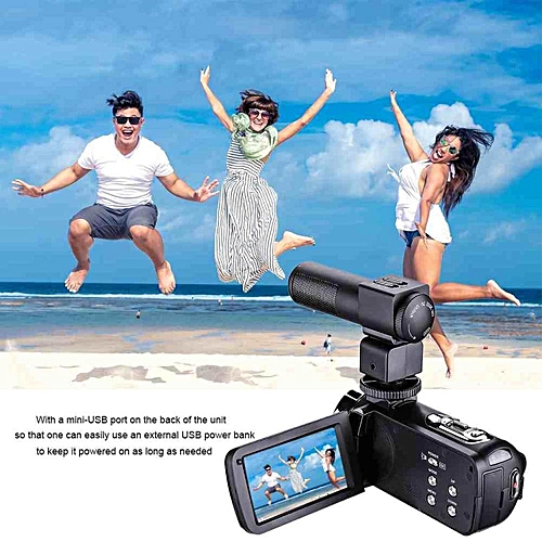 Generic New HDV-301STRM 3.0 Inch Infrared Night Vision Handy Camera HD 1080P 24MP 16X Digital Zoom Video Camera (EU Plug)