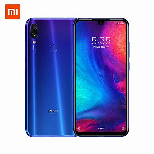 (Xiaomi) Redmi Note 7 6.3 Inch FHD 3GB RAM 64GB ROM Android 9.0 48MP + 13MP 4G LTE Smartphone Face ID - Blue